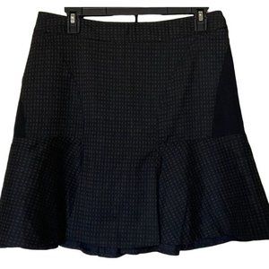 Worthington Fit & Flare Mini Skirt Check Pattern Dark Brown & Black Women Size 6